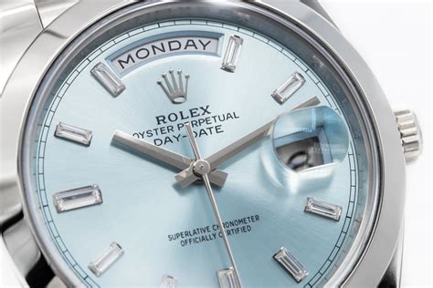 replica rolex ice blue motif|rolex president 228206.